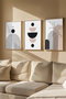 Wallity Artvmodel42-Ahsap Conjunto de 3 Pinturas Decorativas Enmarcadas